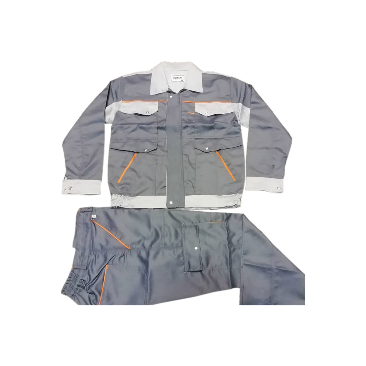 لباس کار دو تیکه بوفالو طوسی-نقره ای