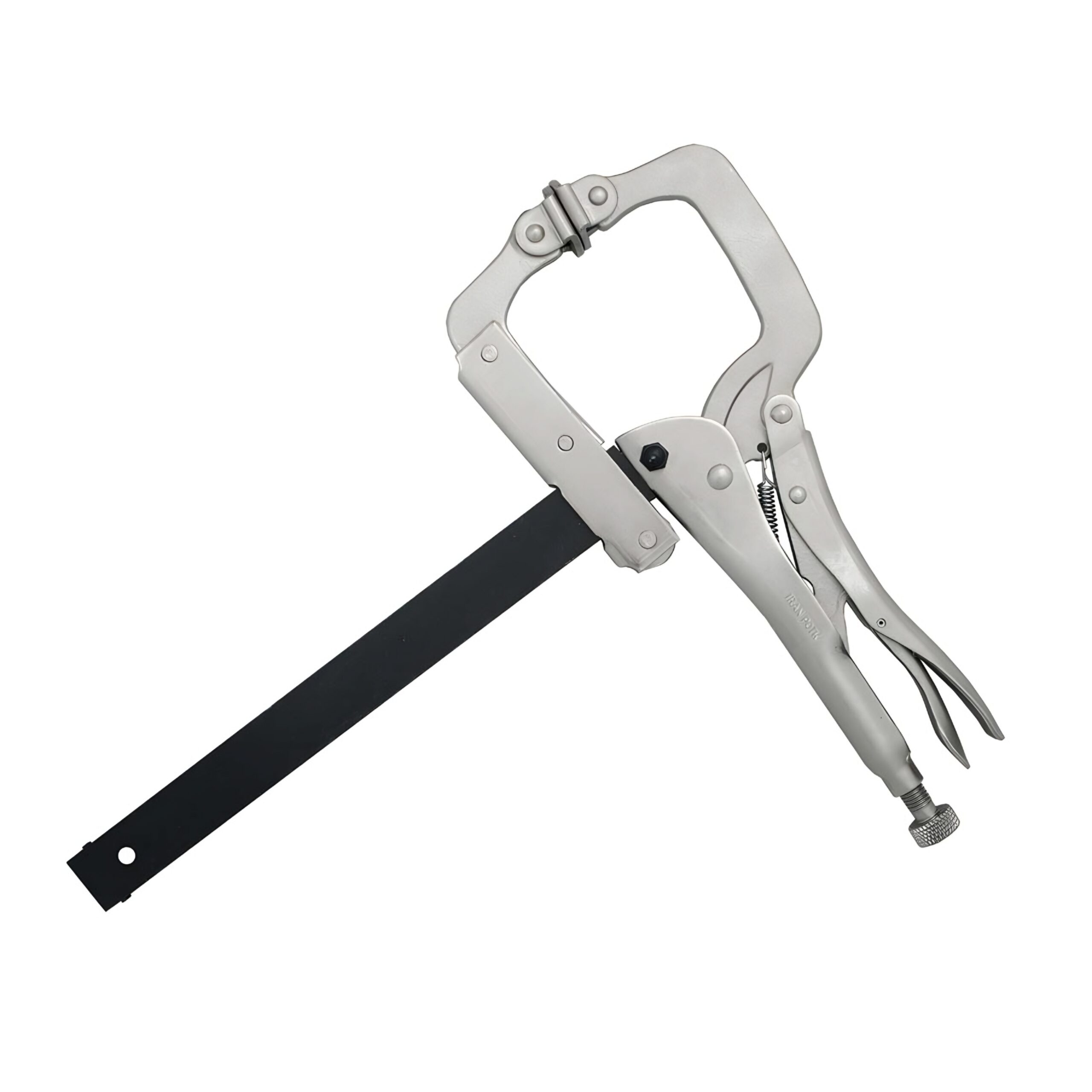 خرید انبر قفلی تسمه دار ایران پتک HM1010 | تخفیف ویژه برای کارهای نجاری و صنعتی انبر قفلی تسمه دار ایران پتک مدل HM1010 - گیره محکم برای قطعات بزرگ با ظرفیت 25 سانتیمتر و تخفیف ویژه